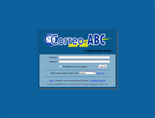 Tablet Screenshot of correo.abc.gob.bo